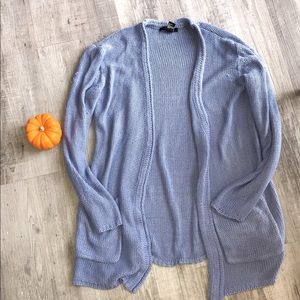 BLUISH KNITTED CARDIGAN